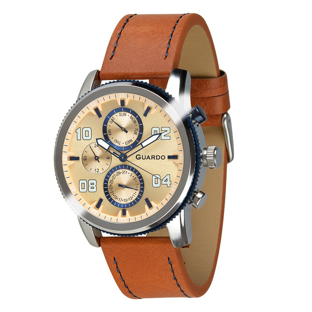 

Часы наручные Guardo 011097-2 Brown-Silver