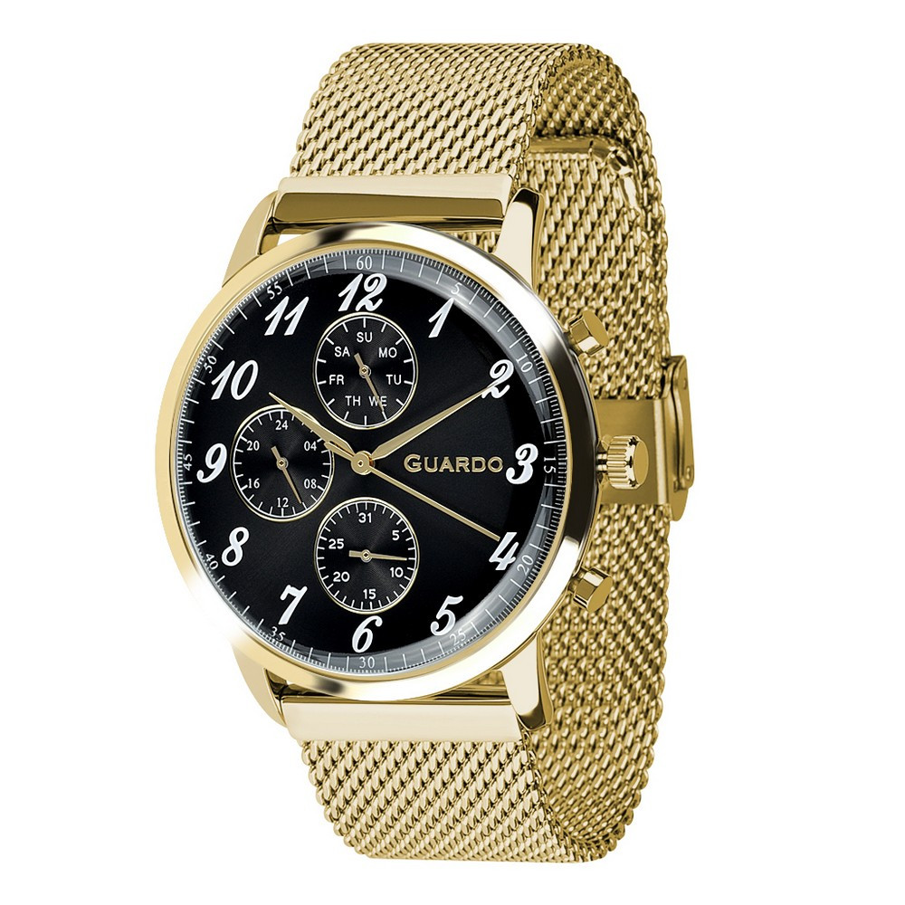 

Часы наручные Guardo 012238-4 Gold-Black