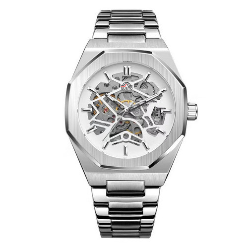 

Часы наручные Gusto Skeleton Silver-White