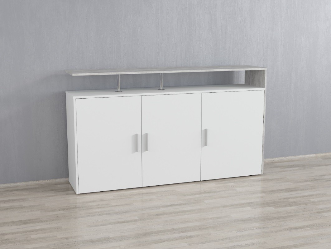 

Тв тумба Nellie Ш 1600 / В 916 / Г 350 Білий-Бетон
