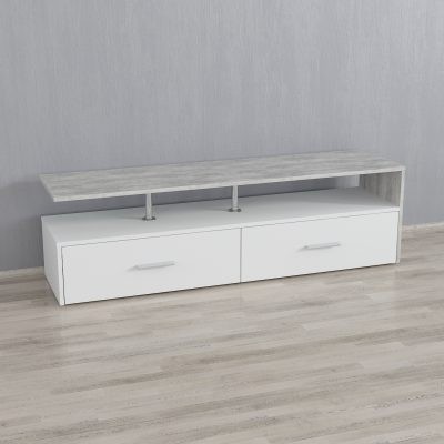 

Тумбочка под ТВ Forte Adela Ш 1400 / В 416 / Г 350 Бетон - Белый