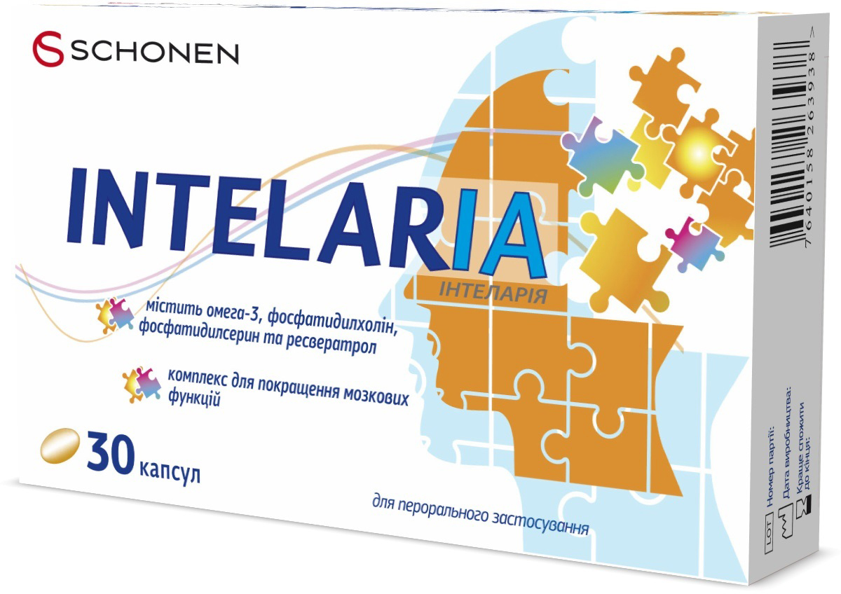

Комплекс для улучшения мозговых функций Schonen Intelaria 30 капсул (000001251)