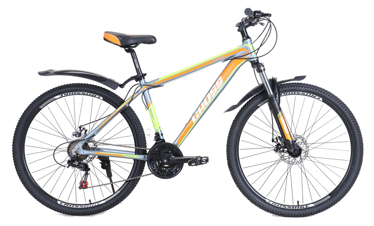 

Велосипед спортивный взрослый горный CROSS Hunter 29" 20" 2021 серый
