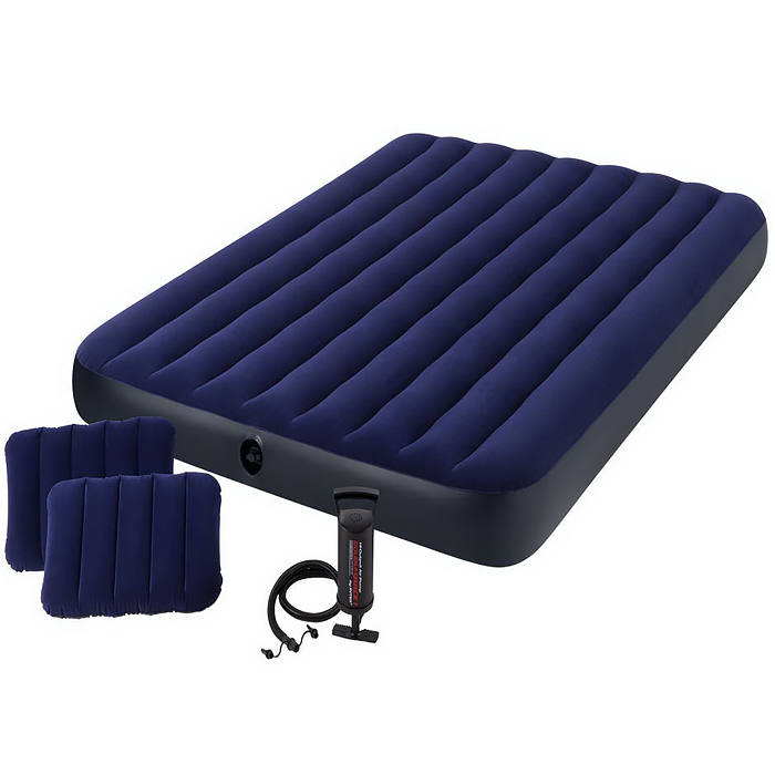 

Велюр матрас надувной двухместный Intex 64765 Classic Downy с механическим насосом и подушками Синий (tsi_130714)