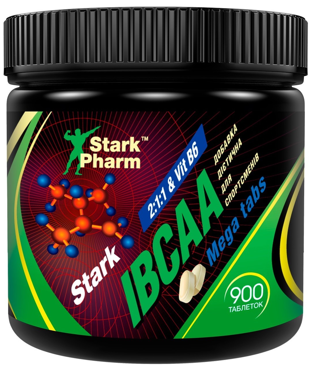 

Аминокислота Stark Pharm IBCAA 2:1:1 & Vit B6 900 таблеток