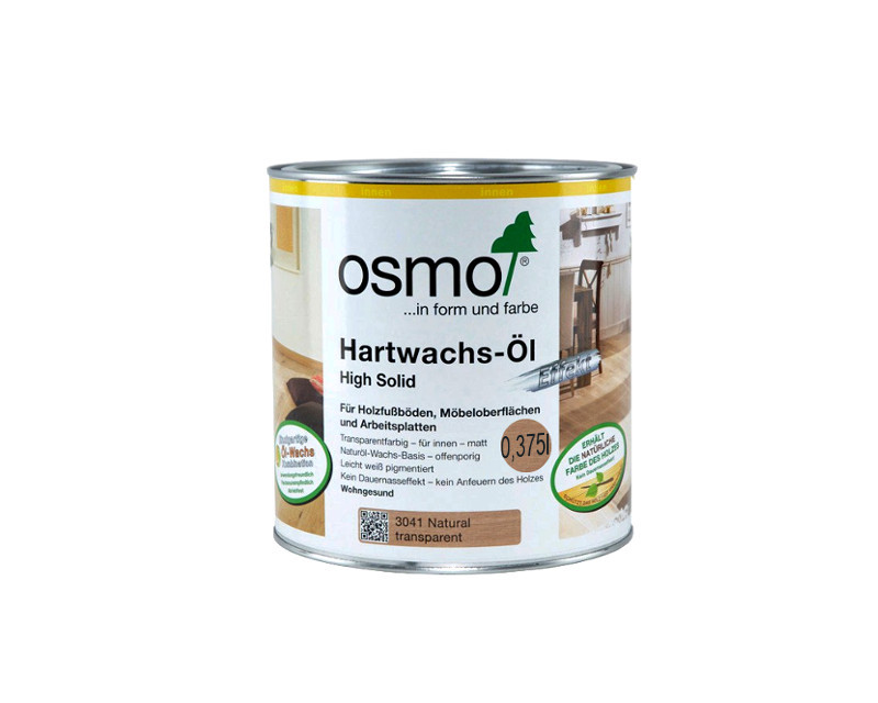 

Масло с твердым воском OSMO HARDWACHS-OL EFFEKT NATURAL для пола и изделий из древесины 3041-натур.тон 0,375л