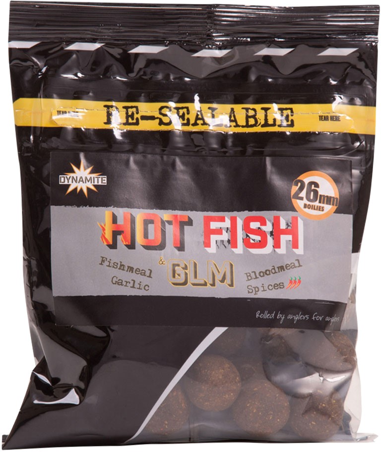

Бойлы тонущие Dynamite Baits Hot Fish & GLM 26 mm (DY1007)