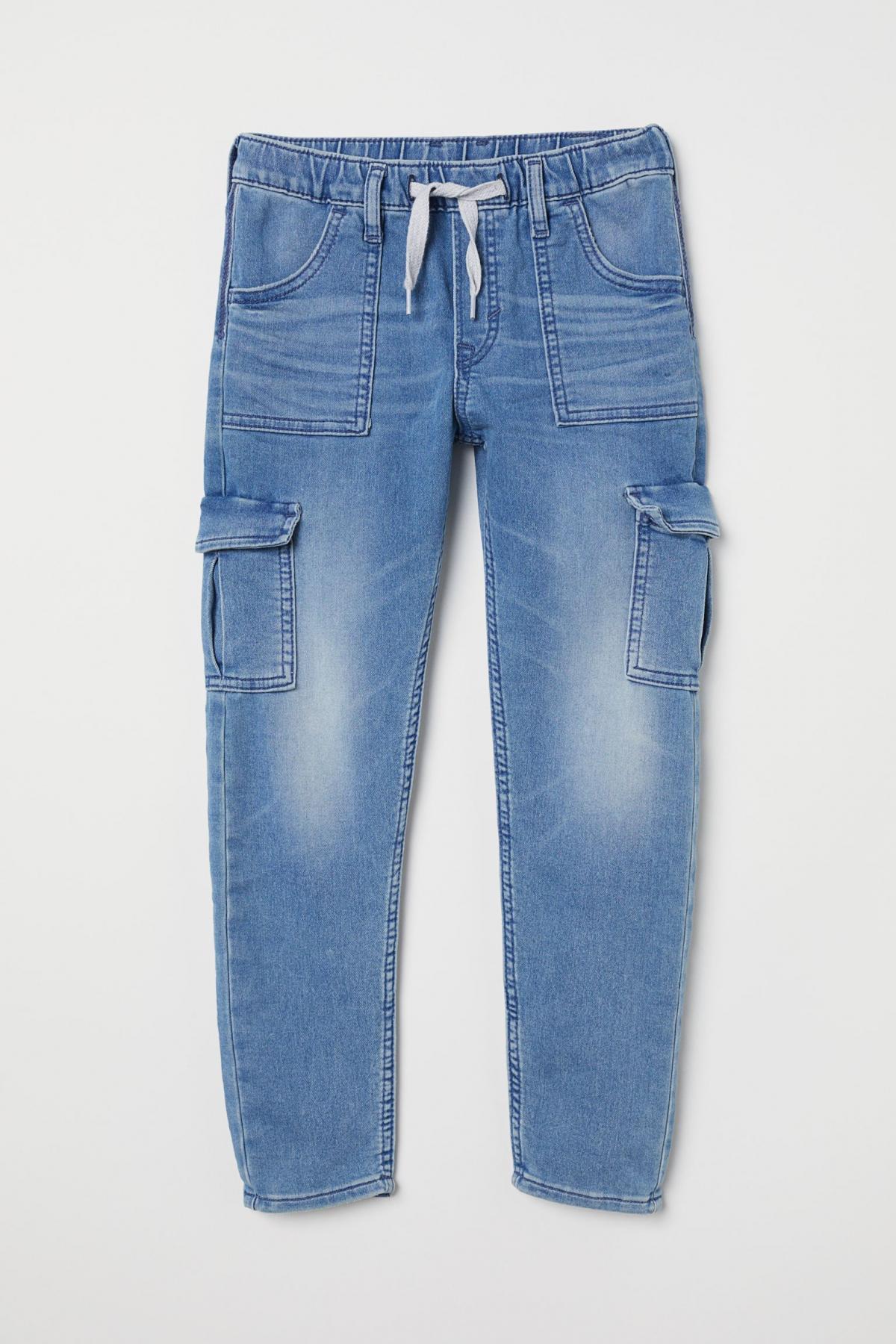 

Хлопковые джоггеры карго H&M 152 (11-12y) Голубое