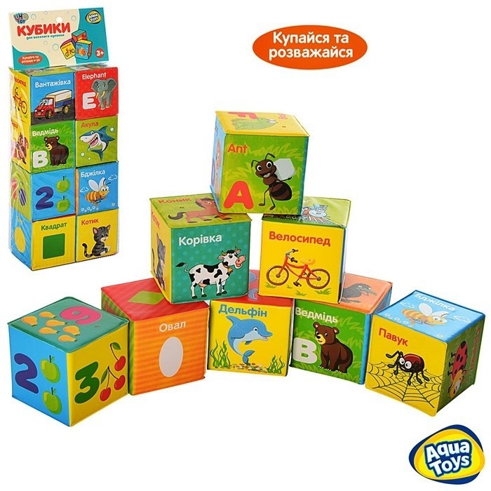 

Детские Развивающие Игровые Кубики для Купания Toy Kingdom Aqua Toys 8 шт. M5465UA