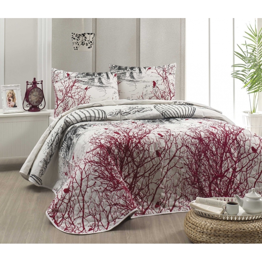 

Покрывало стеганное с наволочкой Eponj Home Palvin beyaz 160*220 (svt-2000022275361)