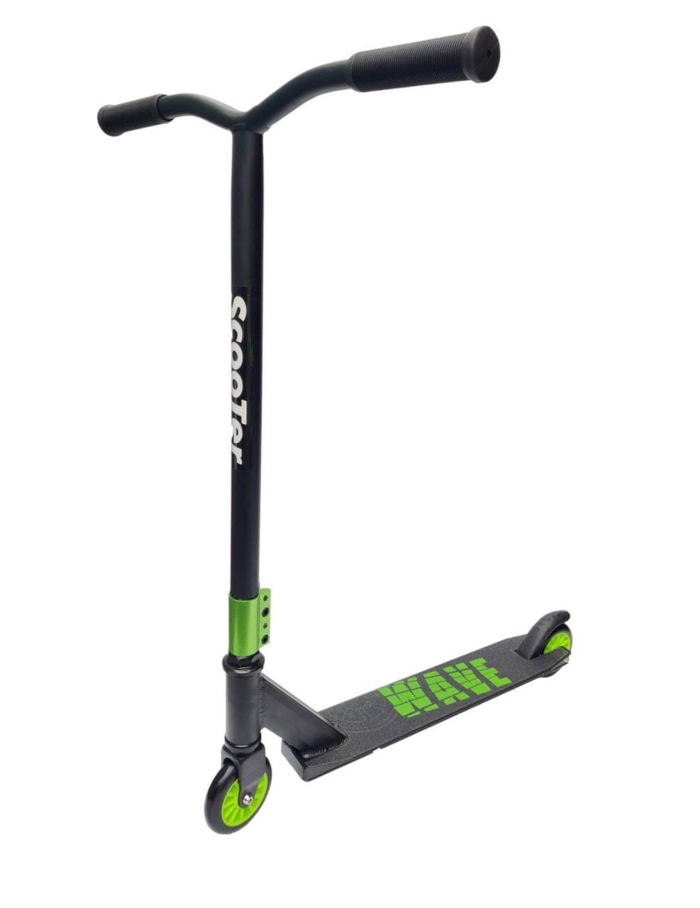 

Трюковый самокат Scooter "Wave" до 100кг, Черно-зелёный
