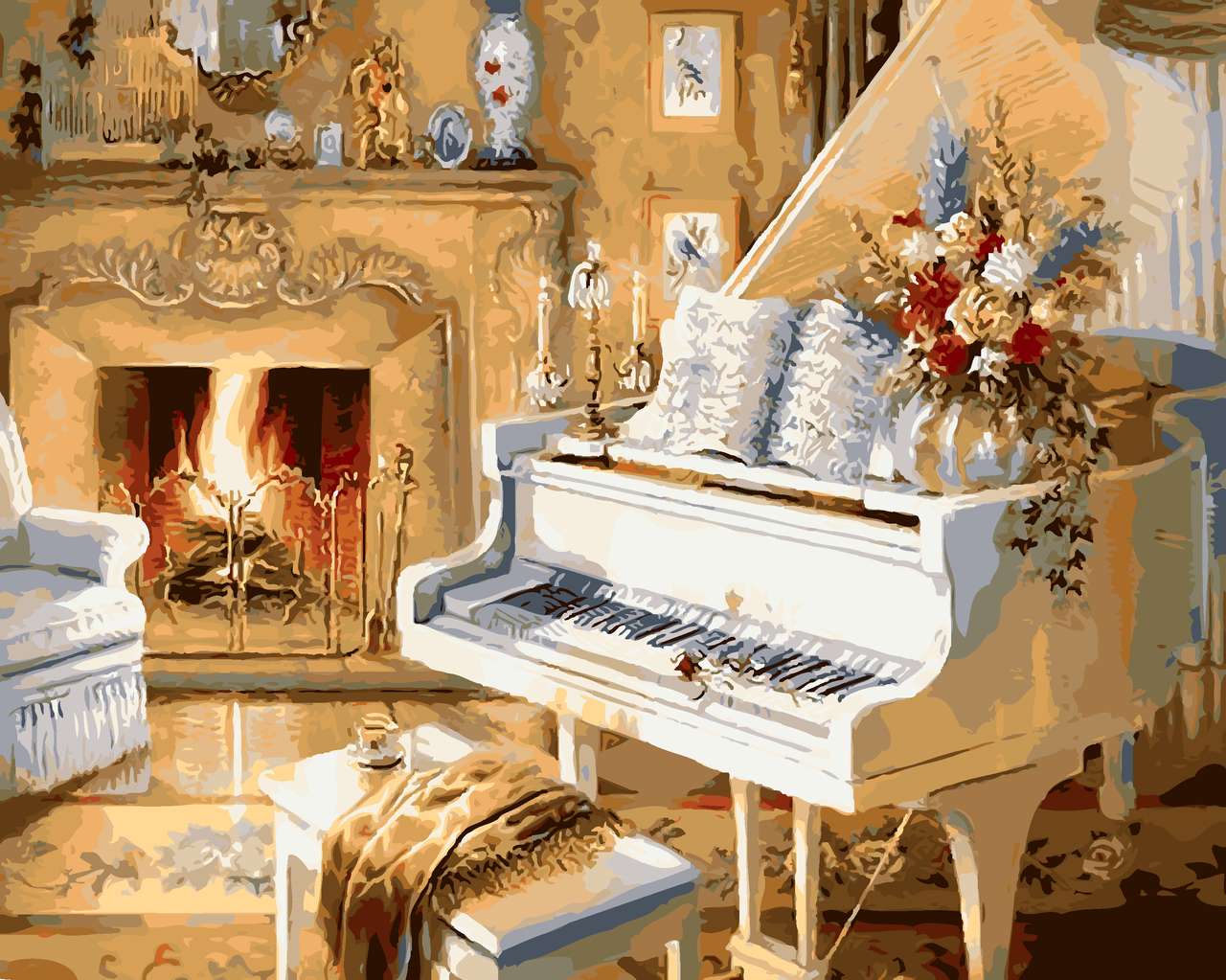

Картина по номерам Art Story Вечер у камина AS 0101 40x50см в коробке