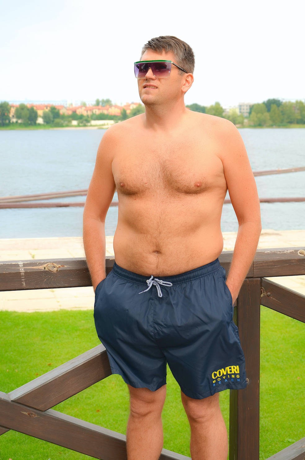 

Большие мужские плавательные шорты Coveri 4785/1 B 56(3XL) Синий