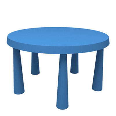 

Стол детский IKEA (ИКЕА) MAMMUT для дома и улицы круглый синий (903.651.80)