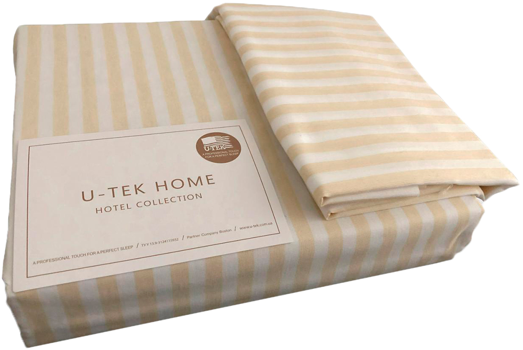 

Набор Простынь U-tek Cotton Stripe Orange 30 150X200 + Наволочки 50x70 2 шт