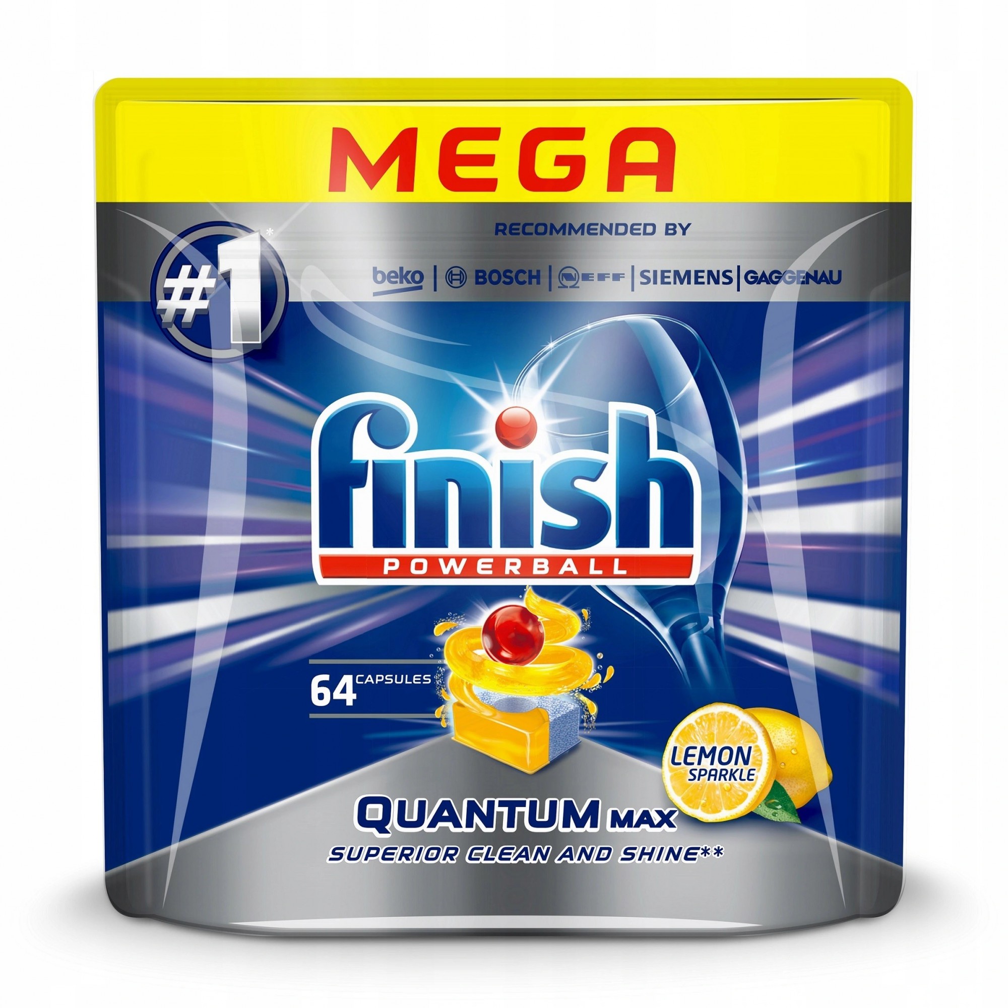 

Таблетки для посудомийних машин Finish Quantum MAX 64 штуки