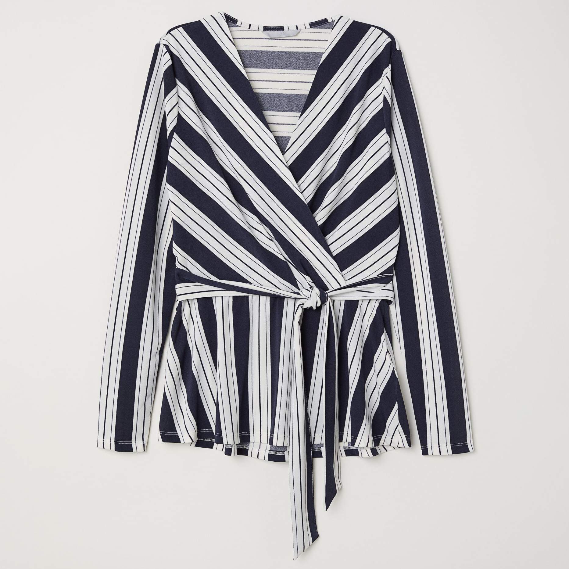 

Блузка H&M 406-6339257 M Белая с темно-синим