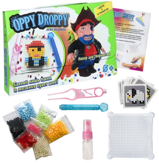 

Аква мозаика Strateg "Oppy Droppy" творческая игра для мальчиков (Т610-1)