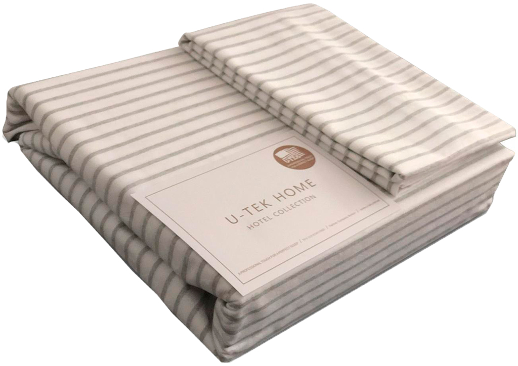 

Набор Простынь U-tek Cotton Stripe Grey 20 200х200 + Наволочки 50x70 2 шт