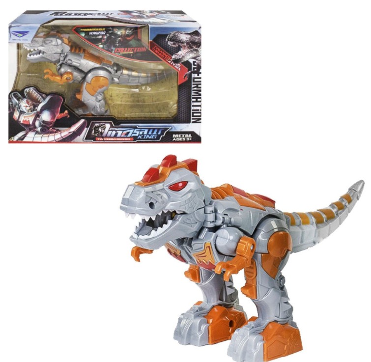 

Динозавр трансформер "Dinosaur King" SAN YOU TOYS робот Тиранозавр серый (Т738)