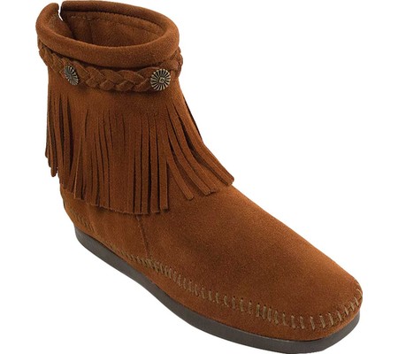 

Женские ботинки Minnetonka Hi Top Back Zip Boot Brown Suede 37