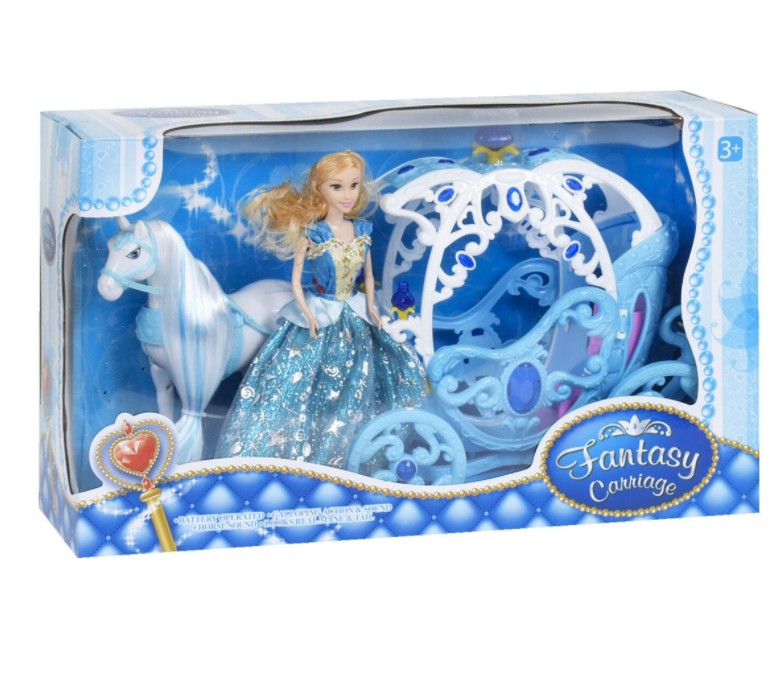 

Карета с куклой и лошадкой YG Toys "Fantasy" музыкальная двигается (Т723)