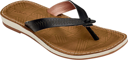 

Женские вьетнамки, сланцы OluKai Hawaii'iloa Kia Hope Thong Sandal Black/Golden Sand Leather 40