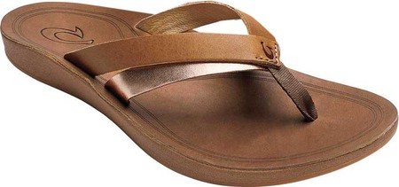 

Женские вьетнамки, сланцы OluKai Kaekae Flip Flop Sahara/Bubbly Full Grain Leather 35