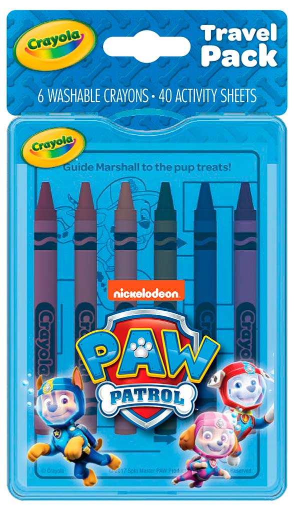 

Набор для путешествий Paw Patrol с раскрасками и смываемыми восковыми мелками, Crayola (12-62802)