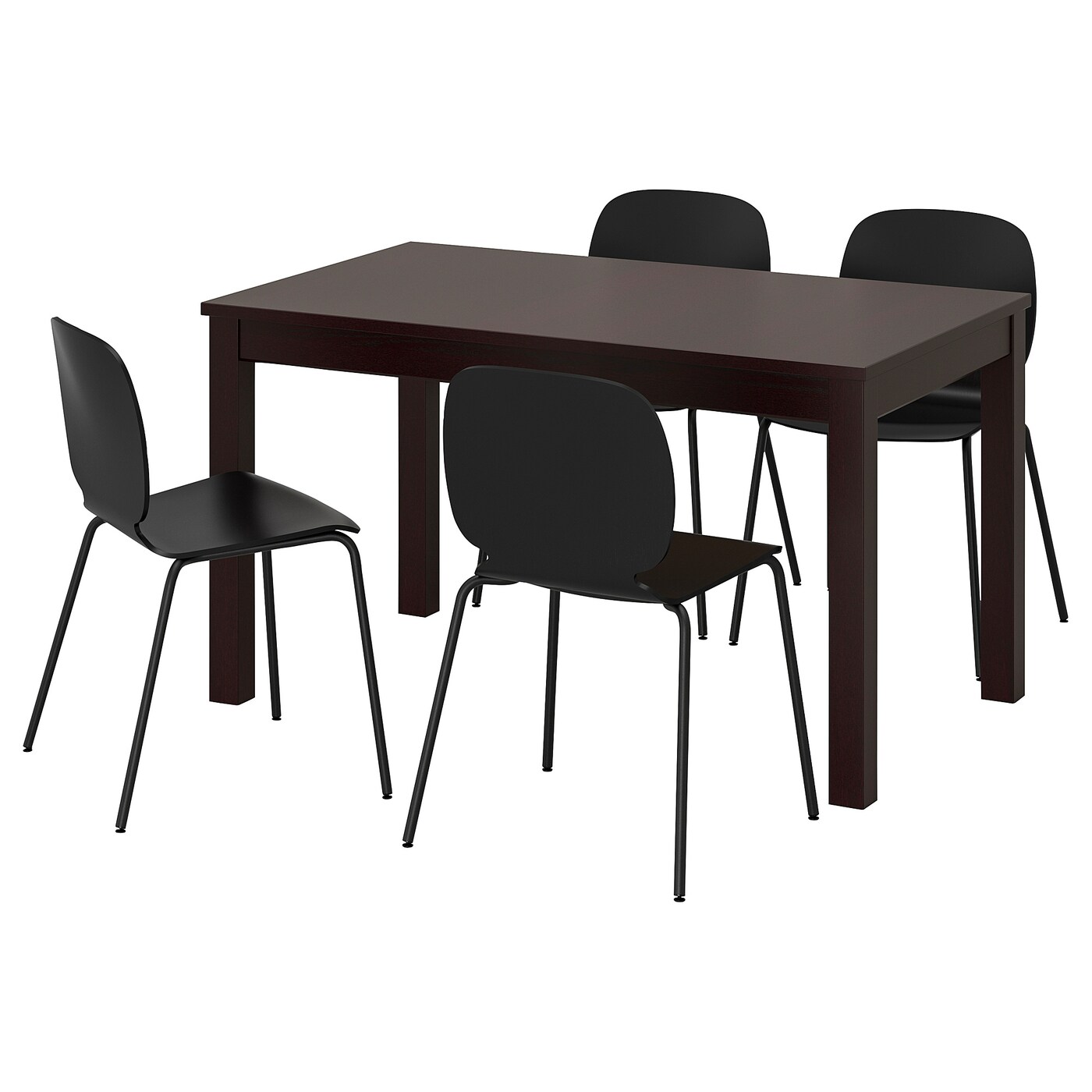 

Стол и 4 стула IKEA LANEBERG / SVENBERTIL коричневый 993.047.95