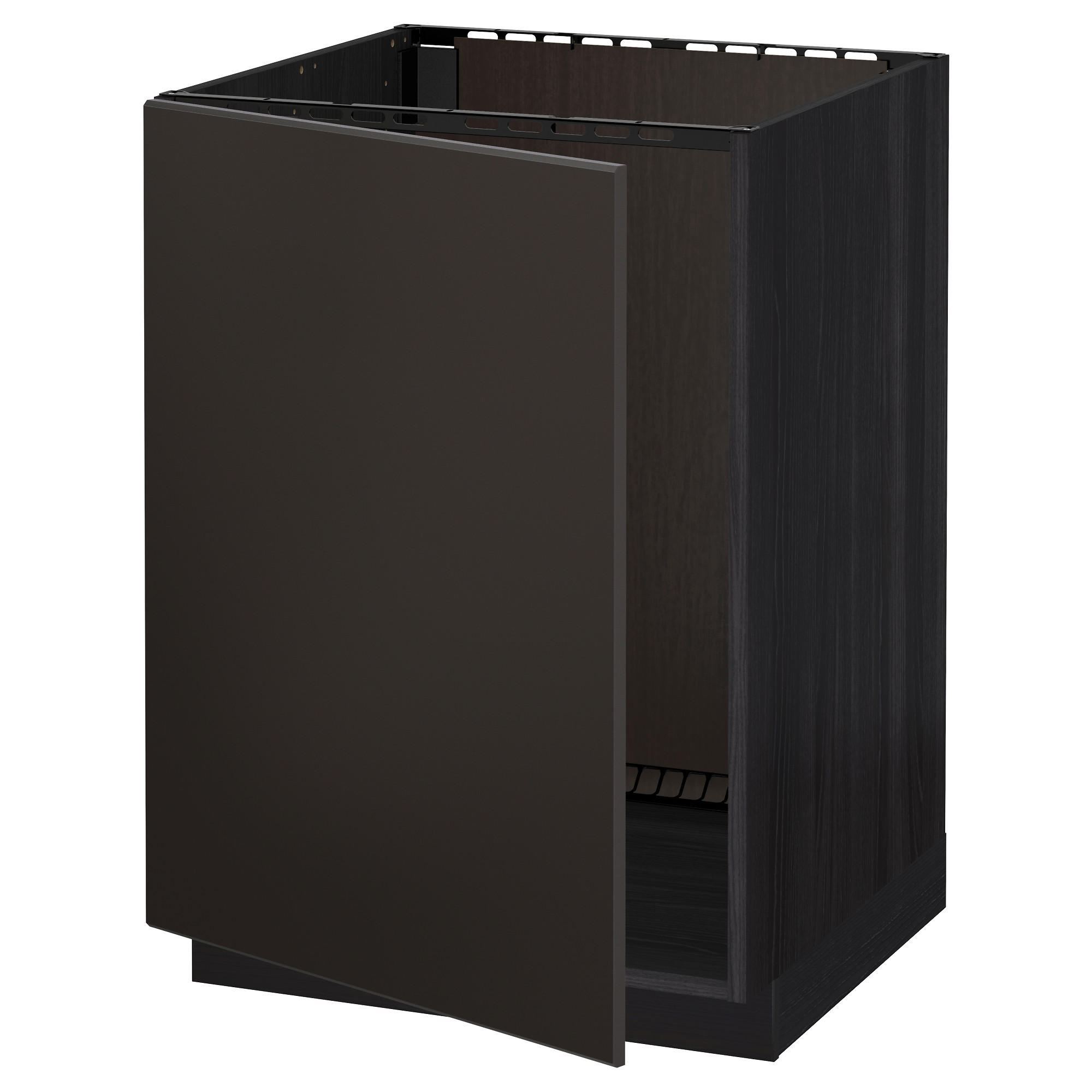 

Шкаф для раковины IKEA МЕТОД черный 793.737.04