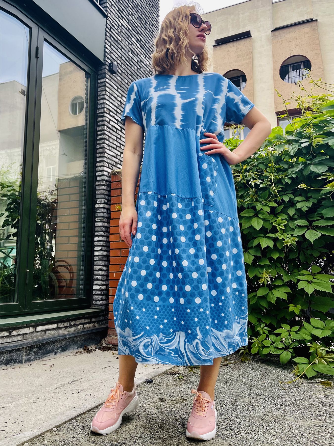 

Платье CASSO 7516.378 Голубой р.Oversize