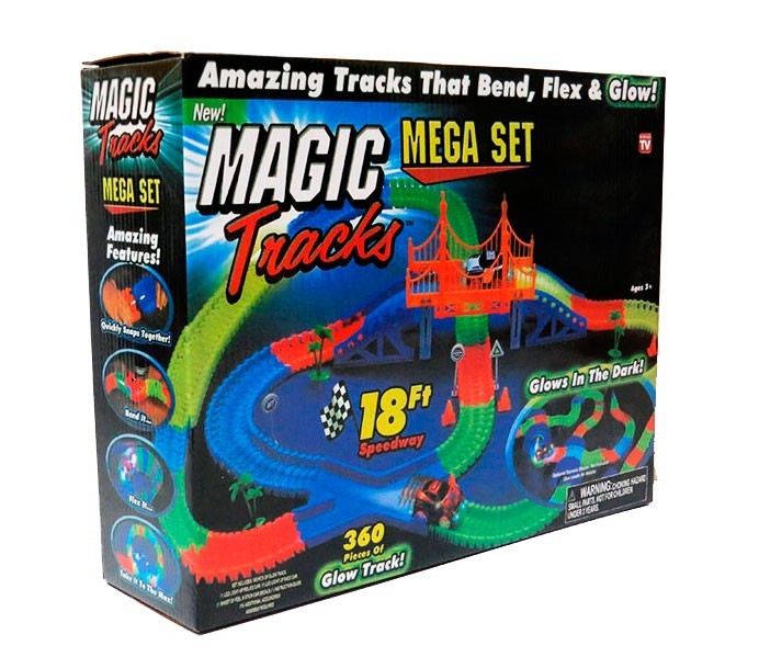 

Гоночный трек Magic Tracks гоночная трасса на 360 деталей + 2 машинки с подсветкой