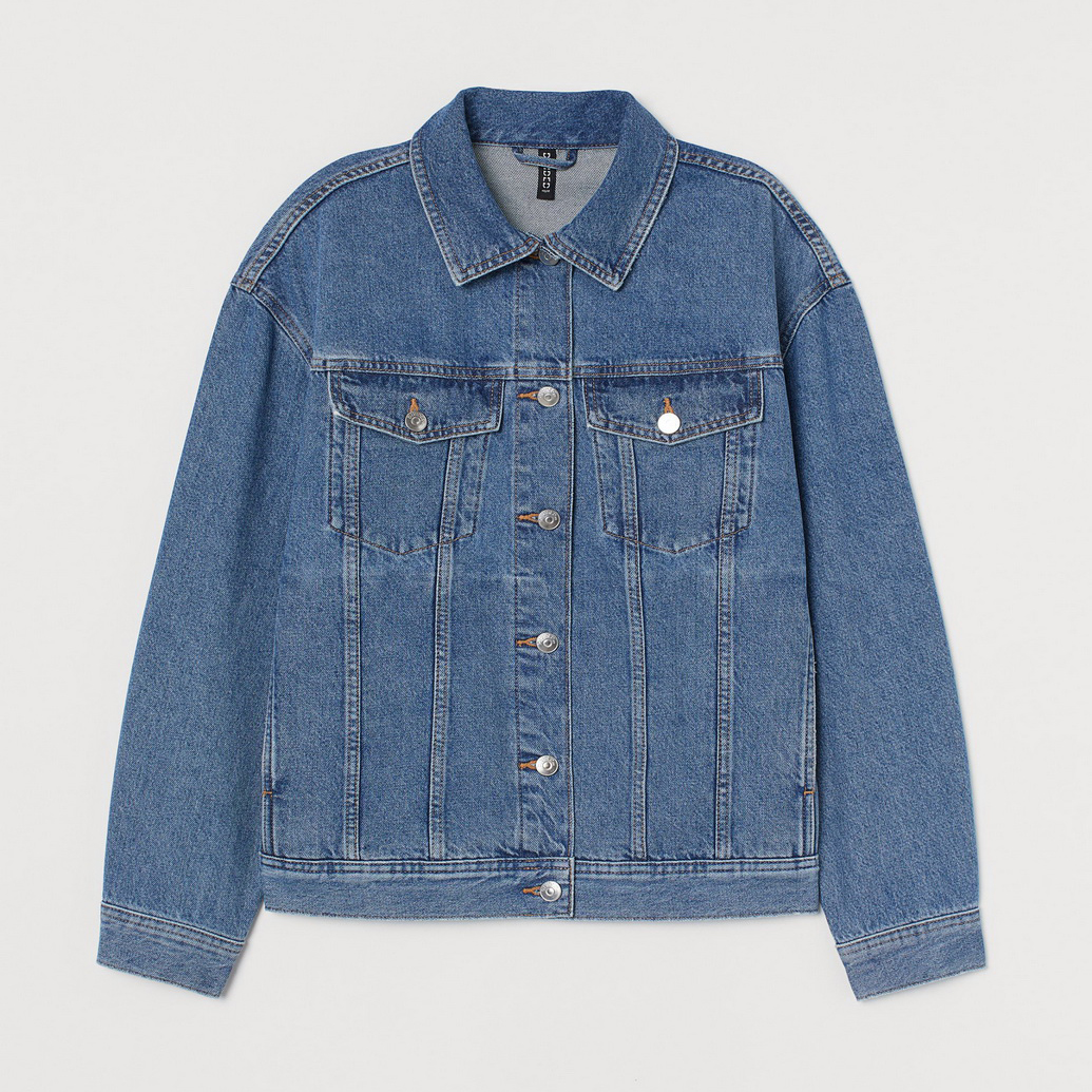 

Куртка джинсовая H&M 0829643-1 L Синий (СА2000001845707)