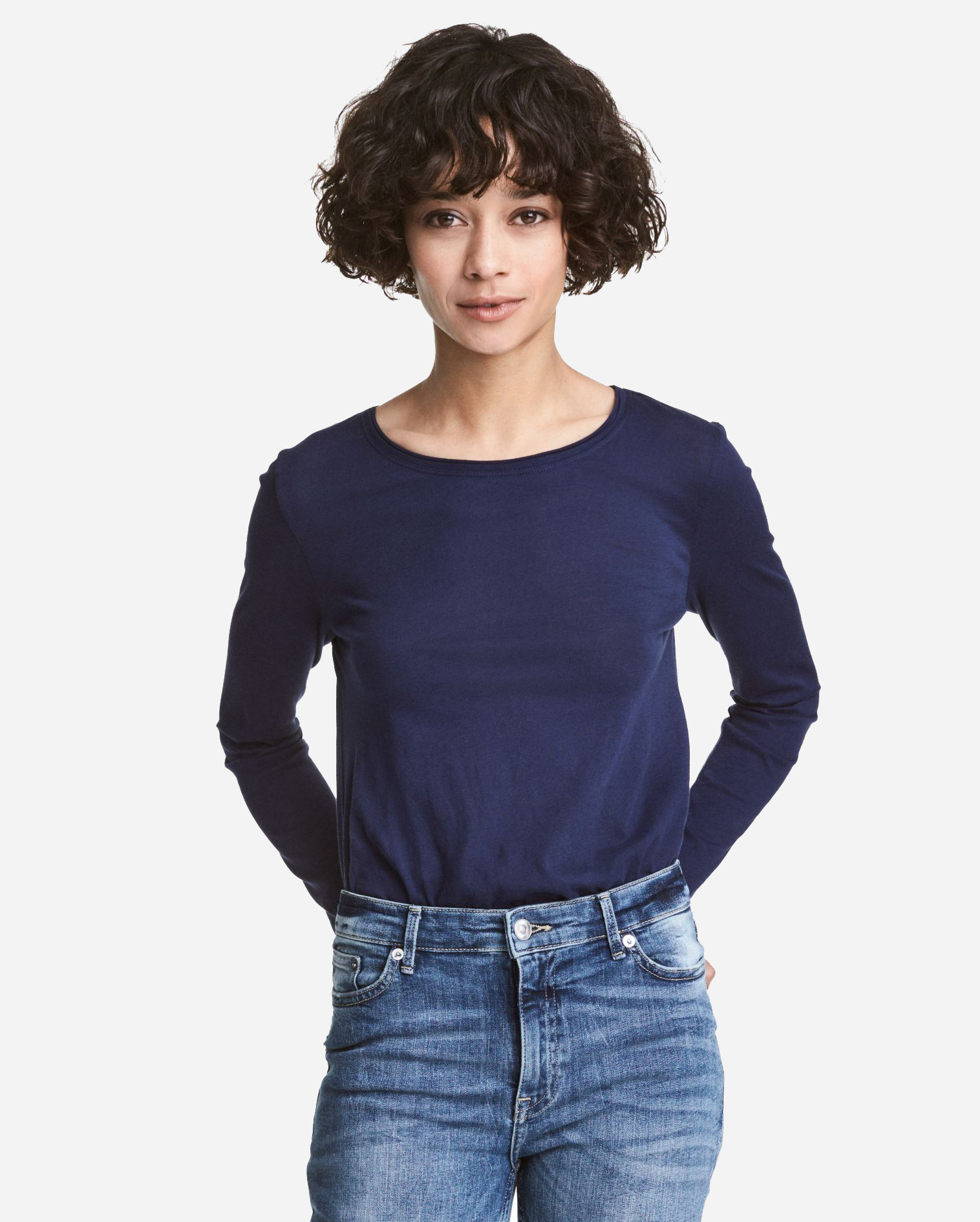

Лонгслив H&M 01-0478109-5 L Синий (СА2000001398487)