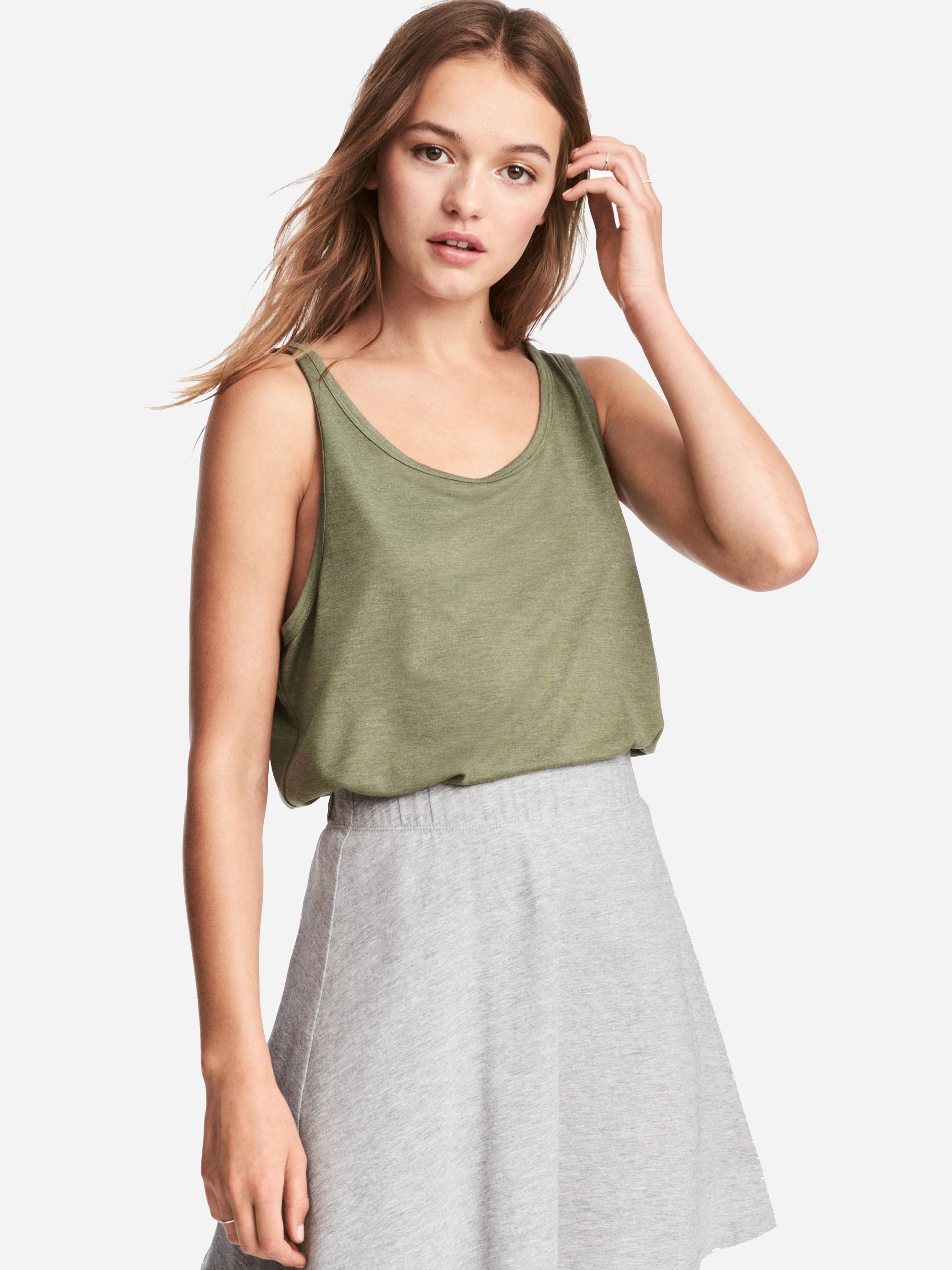 

Майка H&M 01-0478426-6 L Хаки (СА2000001344361)