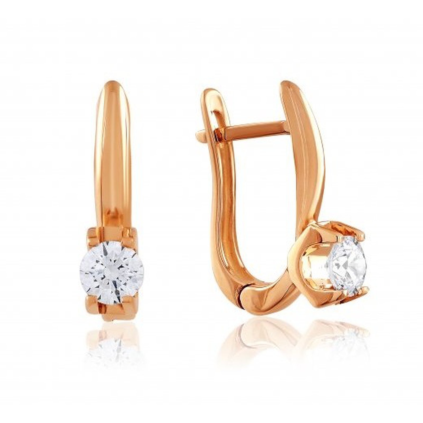 

Серьги из красного золота с Swarovski Zirconia 1629417