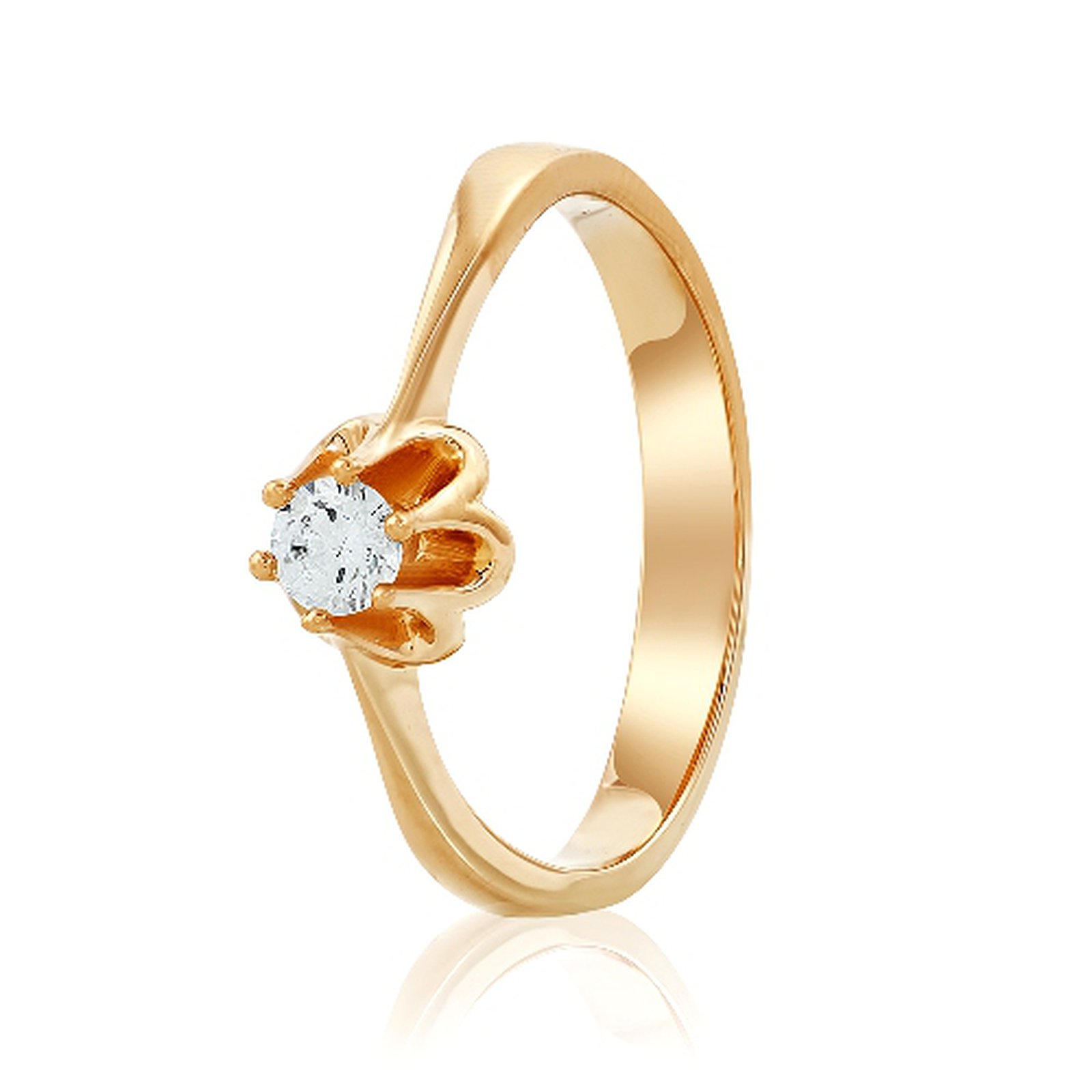 

Кольцо из красного золота с Swarovski Zirconia 312967, размер 17.5