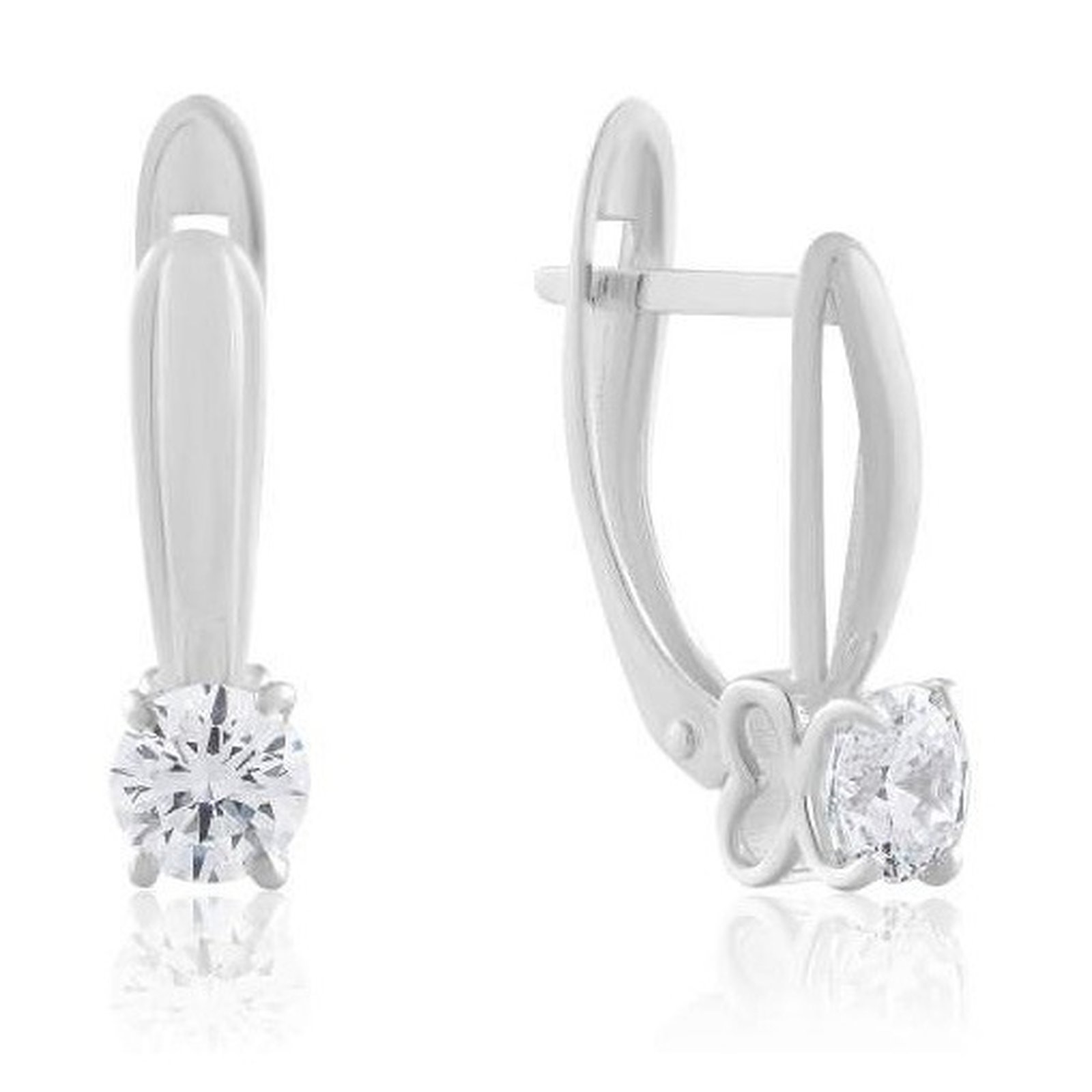 

Серьги из белого золота с Swarovski Zirconia 1704459
