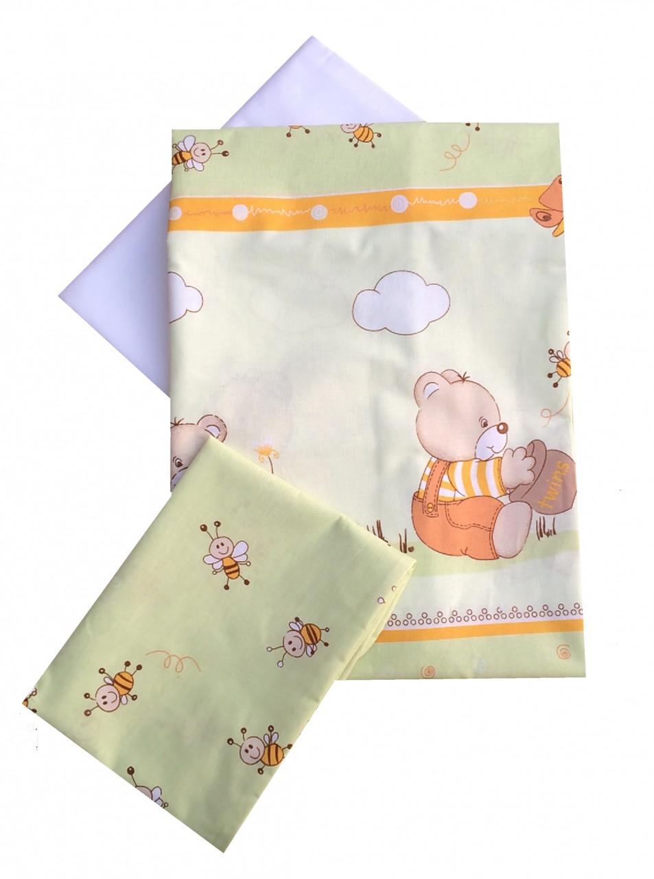 

Сменное постельное белье в детскую кроватку для новорожденных Twins Comfort С-009 Медуны, 3 элемента, зеленый