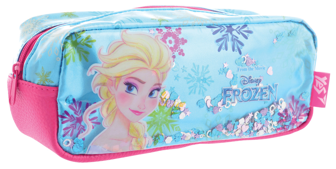 

Пенал школьный для девочки мягкий голубой Frozen YES TP-08