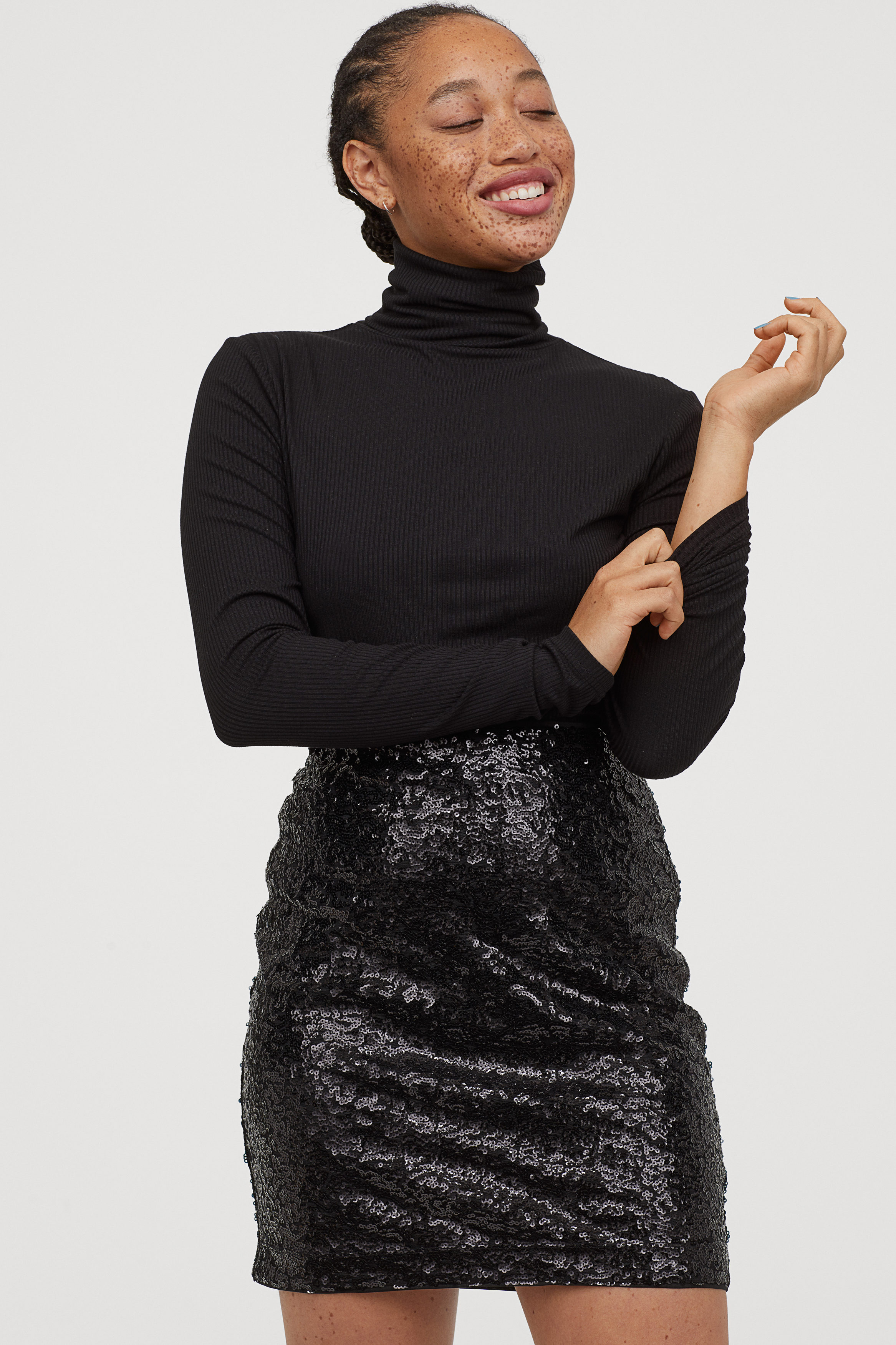 

Юбка H&M 01-0754223-0 XL Черный (СА2000001391235)