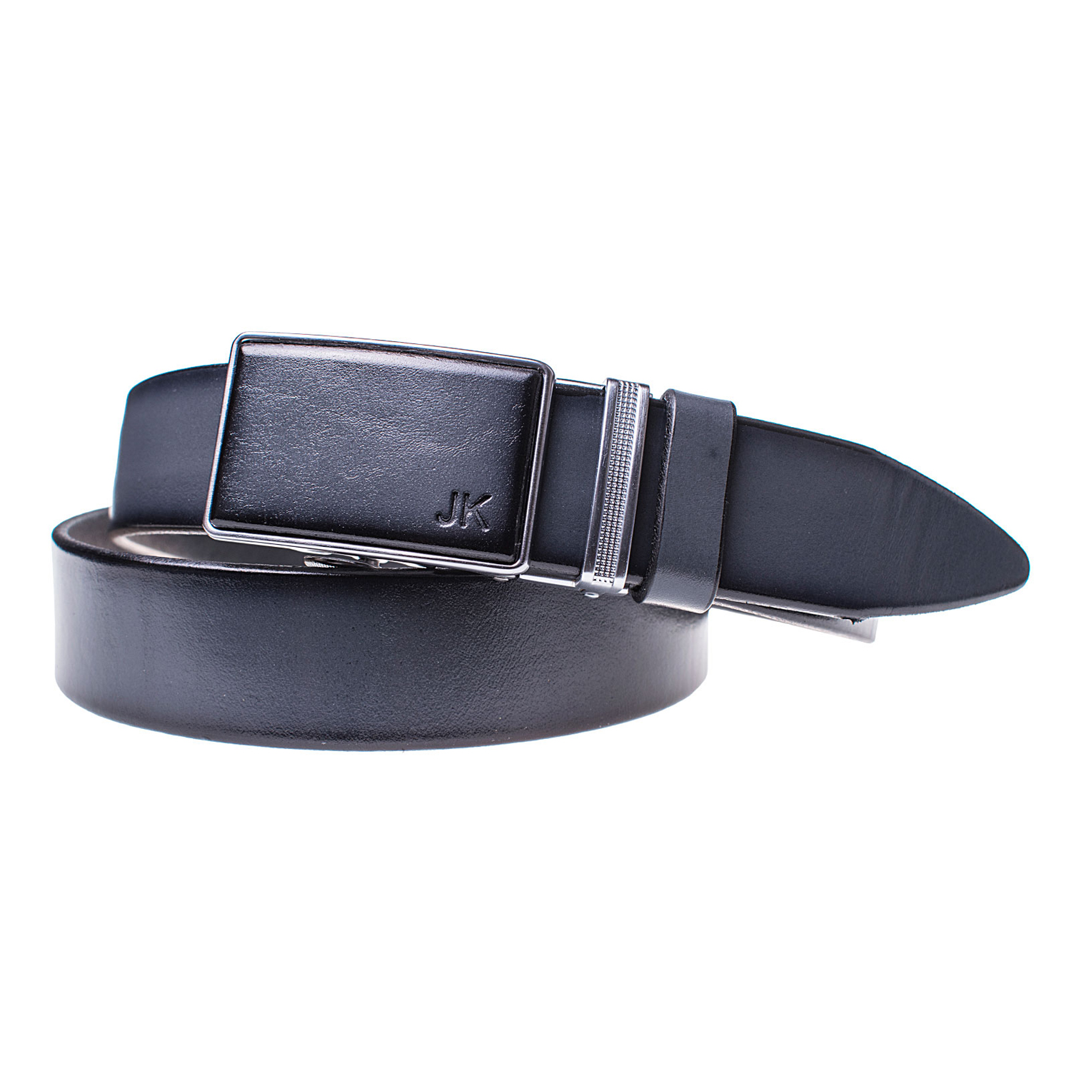 

Мужской кожаный ремень JK Серый