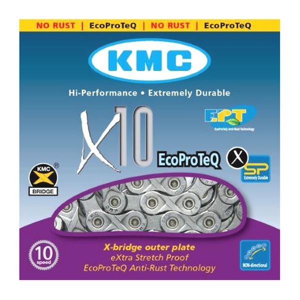 

Цепь KMC X10 EcoProTech для 10 speed c замком