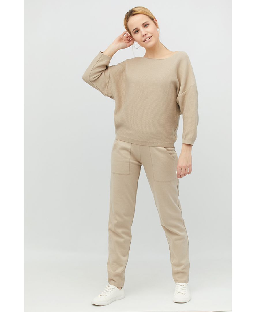 

Костюм Knitwear Soft-Look - Бежевый, Костюм Knitwear Soft-Look S-M Бежевый