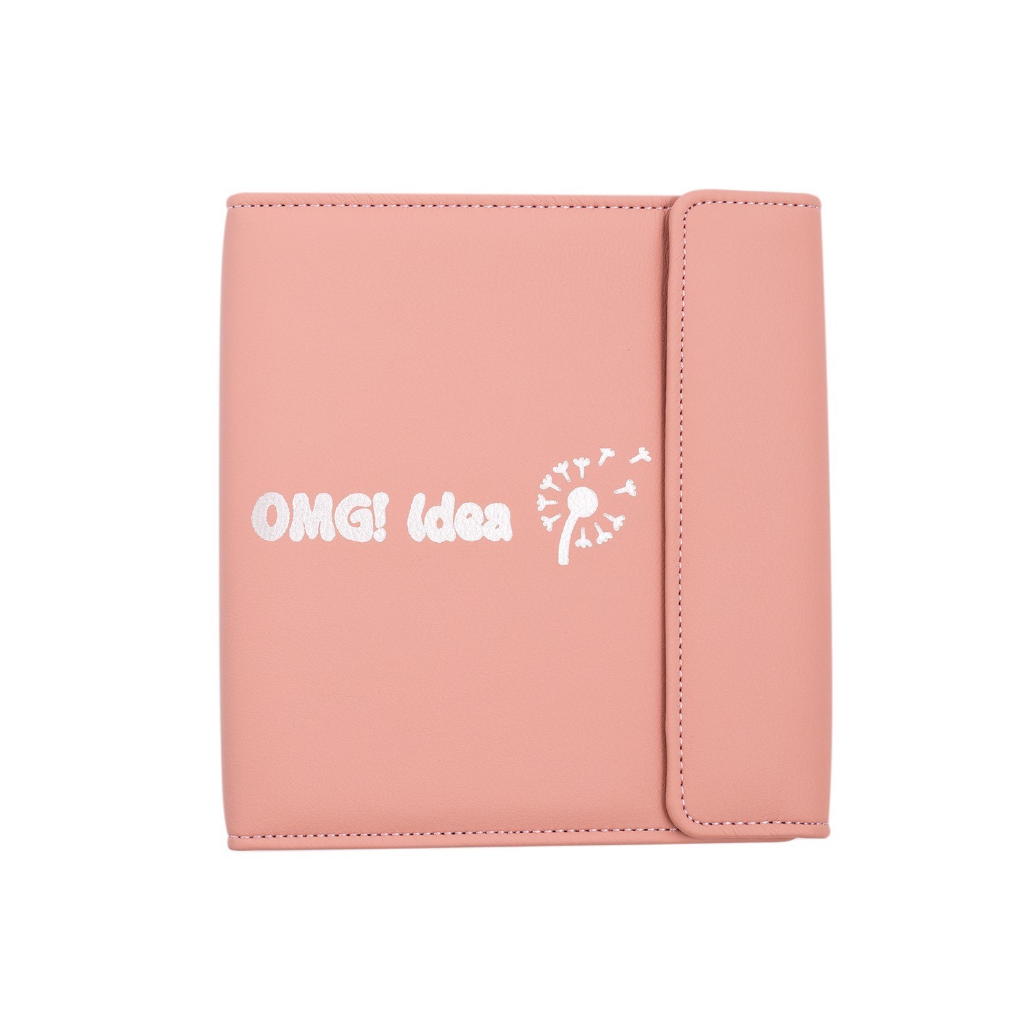 

Обложка для блокнота OMG!Idea розовая эко-кожа на кольцах