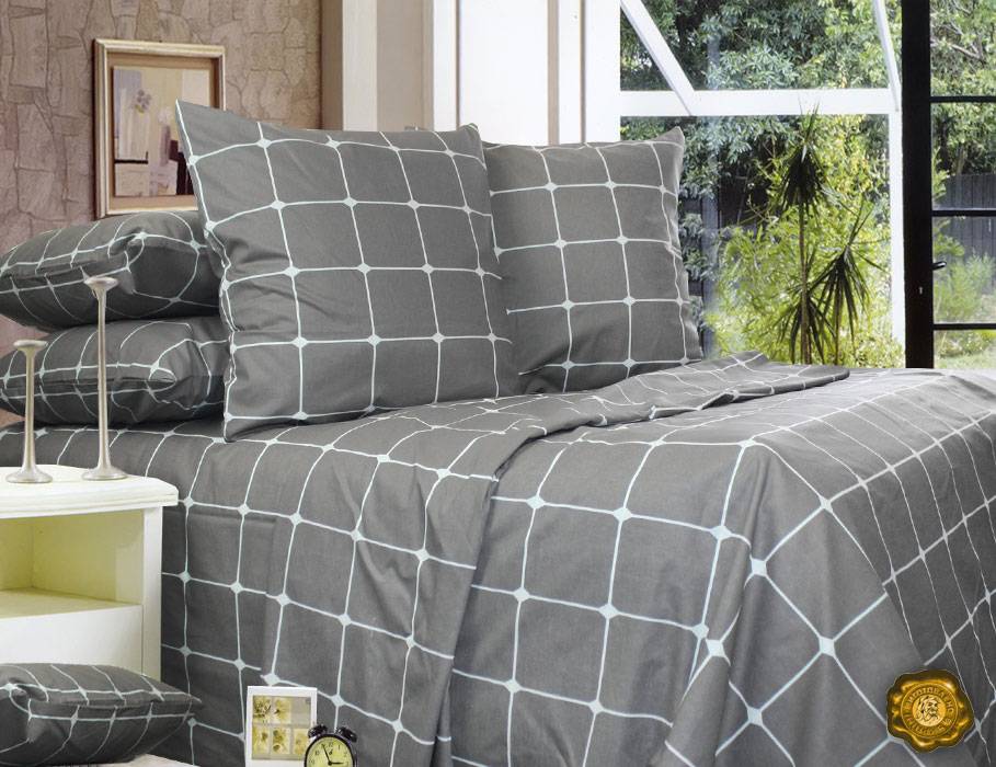 

Пододеяльник Т0598 (200х220) Еней-Плюс, цвет: серый, белый