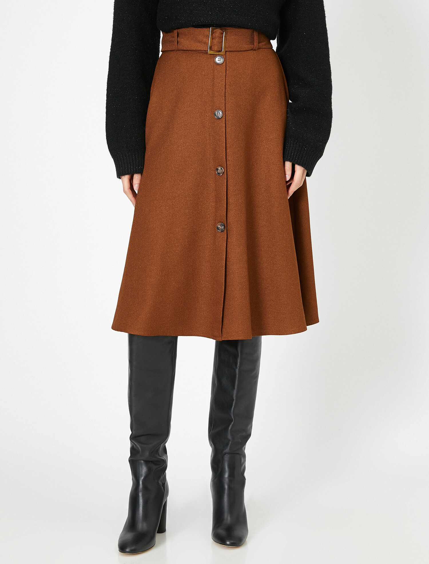 

Юбка Koton 0KAK73253EW-512 36 Brown