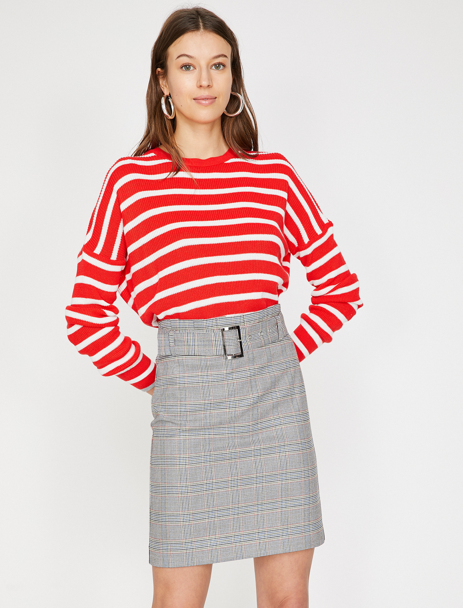 

Юбка Koton 9YAL78028IW-09T  Grey Check, Юбка Koton 9YAL78028IW-09T 36 Grey Check