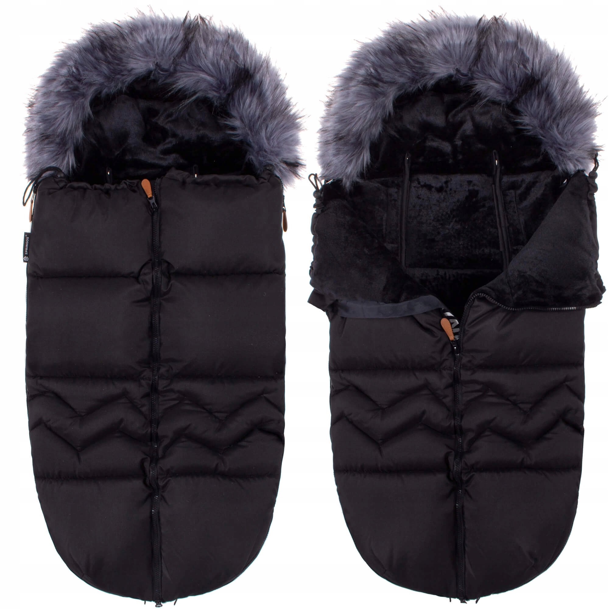 

Детский конверт для коляски, санок 4 в 1 Springos SB0020 Black